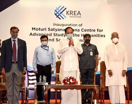 Vice President Of India Inaugurates Moturi Satyanarayana Centre For Advanced Study In The Humanities And Social Sciences At Krea University VP at Krea University