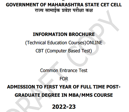 MAH MBA CET 2022 Revised Registration Date Released MAH CET 2022