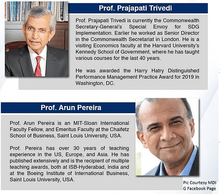 Dr. Prajapati Trivedi & Dr. Arun Pereira Join MDI Gurgaon MDI Gurgaon faculties