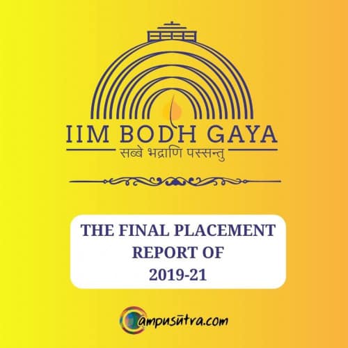 IIM Bodhgaya MBA Placement Report 2021 IIM Bodhgay