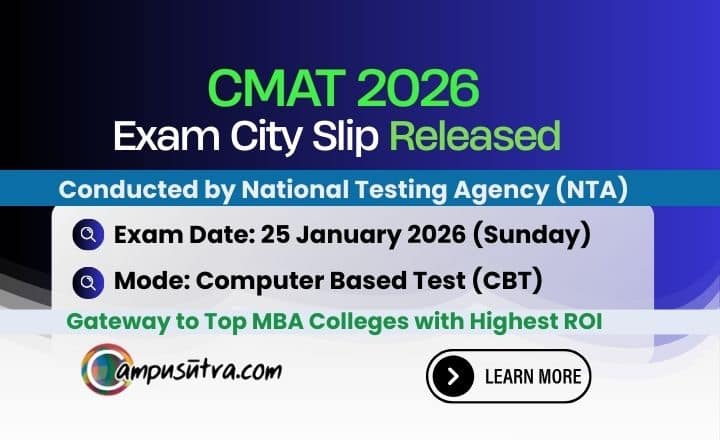 CMAT 2026 Exam City slip released CMAT 2026 Exam