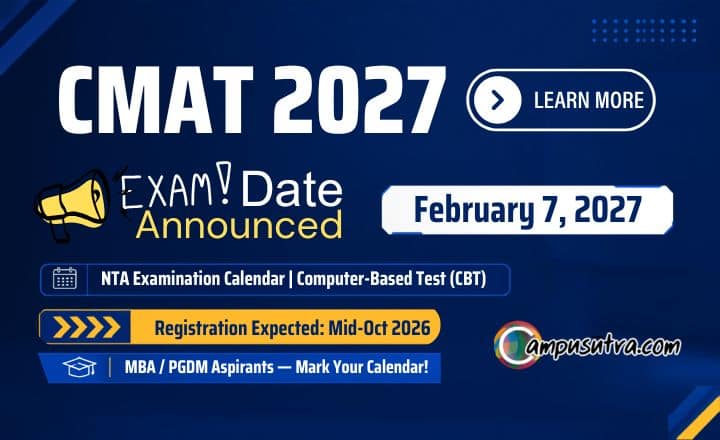 CMAT Exam. Apply Now for MBA Admission 2027 CMAT 2027