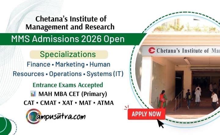 Chetana’s Institute MMS Admission 2026, Apply Online Chetana’s Institute of Management and Research