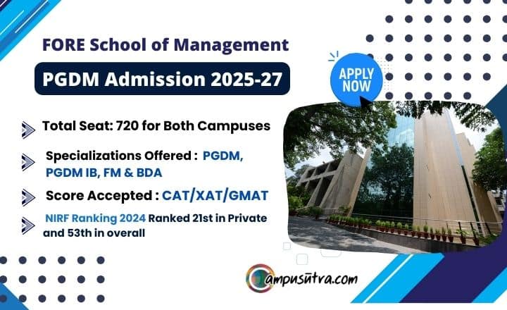 FORE School of Management PGDM Admission. Fees, Seats & Cut off FORE Apply