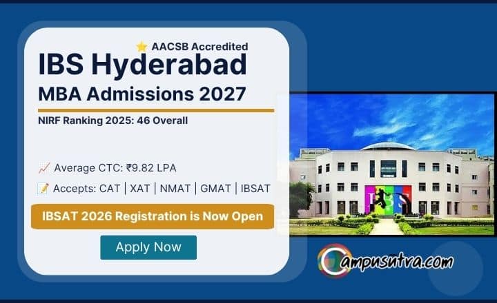 IBS Hyderabad MBA Admission 2027 & IBSAT 2026 Exam MBA Admission 2027