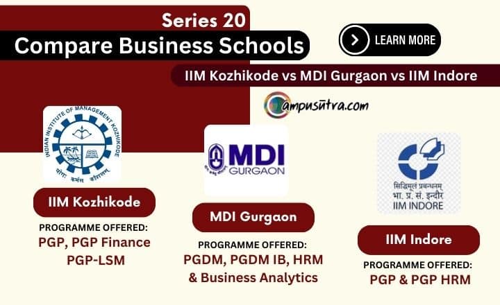 IIM Kozhikode vs MDI Gurgaon vs IIM Indore: Fees, Salary IIM Kozhikode vs MDI