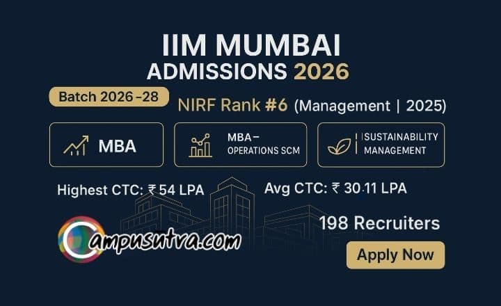 IIM Mumbai Opens Application for MBA Admission 2026