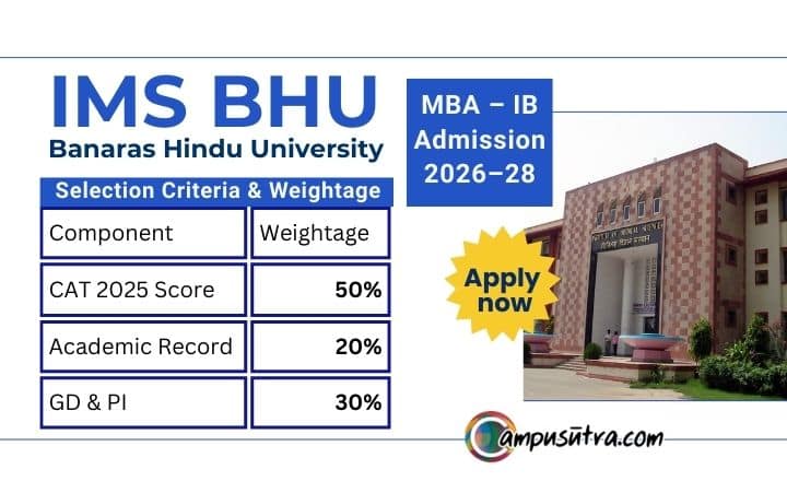 IMS BHU MBA IB Admission 2026, Apply Online MBA IB Admission