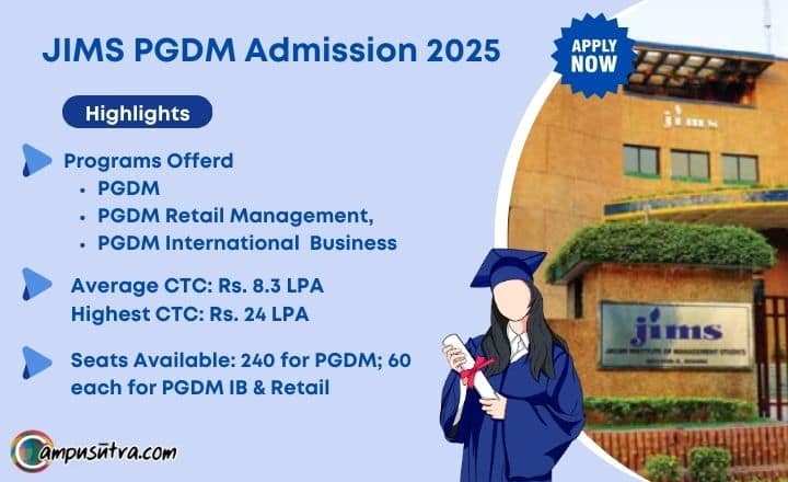 JIMS PGDM Admission 2025. Apply Online JIMS PGDM Admissions