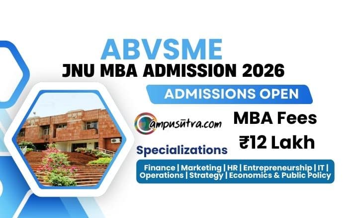 ABVSME JNU MBA Admission 2026 JNU MBA Admission
