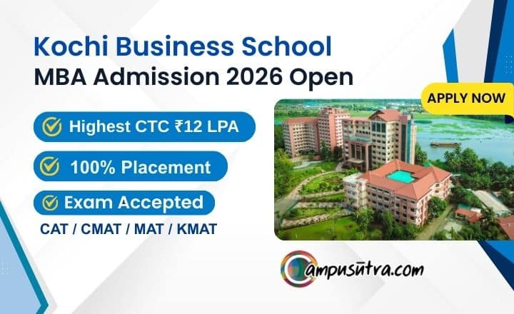 Kochi Business School MBA Admission 2026. Apply online MBA Placement 2025