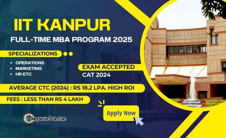 IIT Kanpur MBA Admission 2025. Application Date Extended MBA Admission