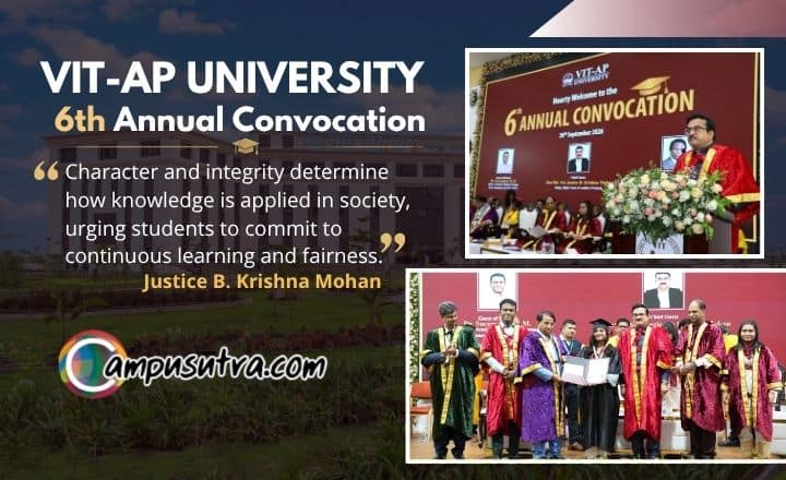 VIT-AP University Hosts 6th Convocation: 3,877 Graduates Conferred Degrees