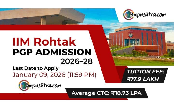 IIM Rohtak Announces Admission Timeline for PGP Batch 2026–28 PGP Admission 2026
