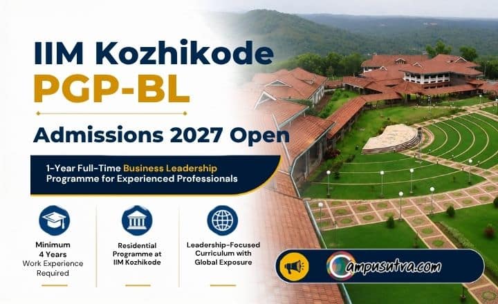 IIM Kozhikode Invites Applications for PGP-BL Batch 2027 PGP BL Admission