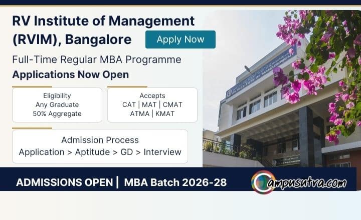 ADMISSION ALERT: RV Institute of Management Opens Admissions for MBA Batch 2026-28