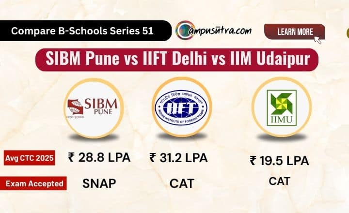 Compare B Schools Series 51: SIBM Pune vs IIFT Delhi vs IIM Udaipur IFT Delhi vs IIM Udaipur