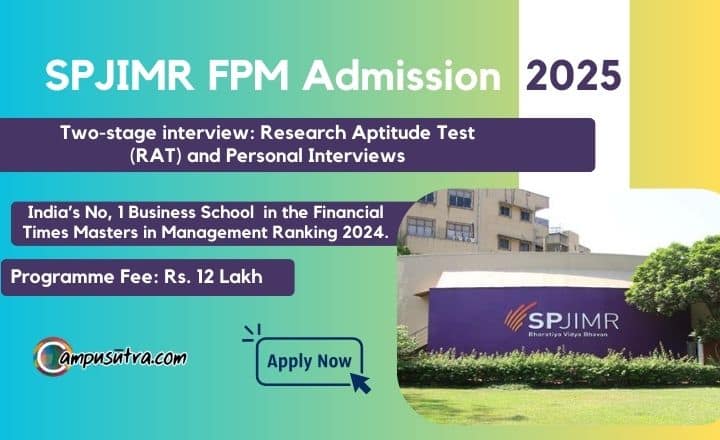 SPJIMR FPM 2025. Applications Open NIRF Ranking 2024