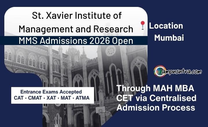 XIMR, Mumbai MMS Admission 2026 St. Xavier Institute of Management and Research MMS Admissions 2026 Open