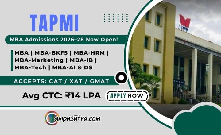 TAPMI MBA Admission 2026. Application Date Extended till Jan 27 TAPMI MBA Admissions