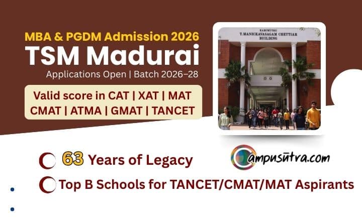 TSM Madurai MBA Admission 2026 & PGDM Placements