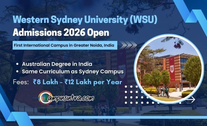 Western Sydney University (WSU) Opened Application for Admission 2026 Western Sydney University Admission 2026