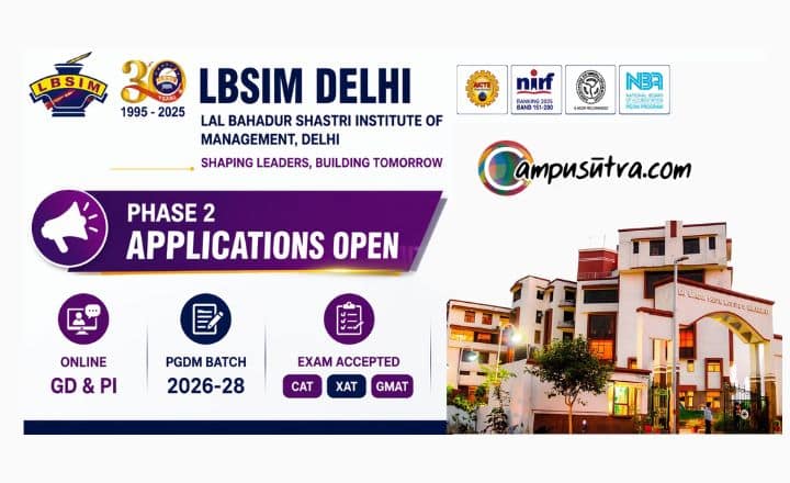 LBSIM PGDM Admission, Eligibility and placement 2026 PGDM Eligibility