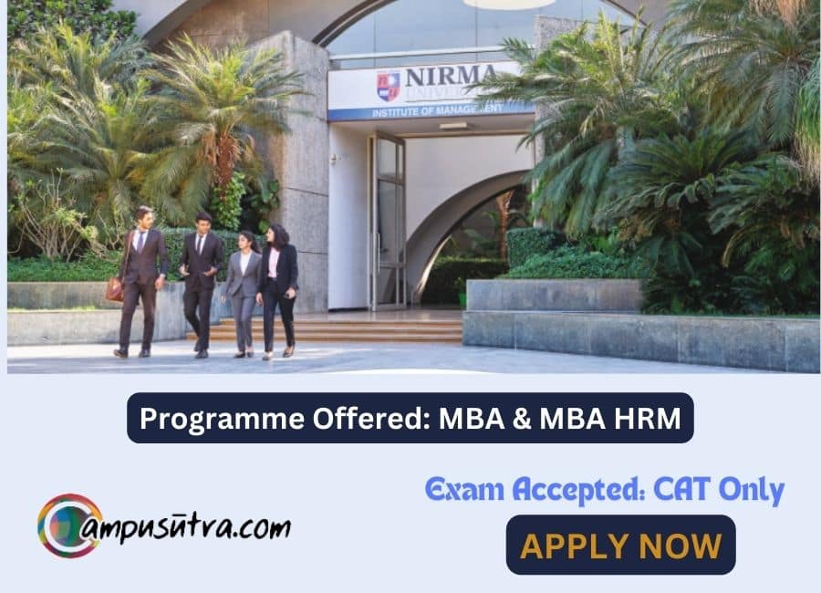NIRMA MBA Admission 2025. Fees, Salary and CAT Cut offs NIRMA MBA Admission 2025